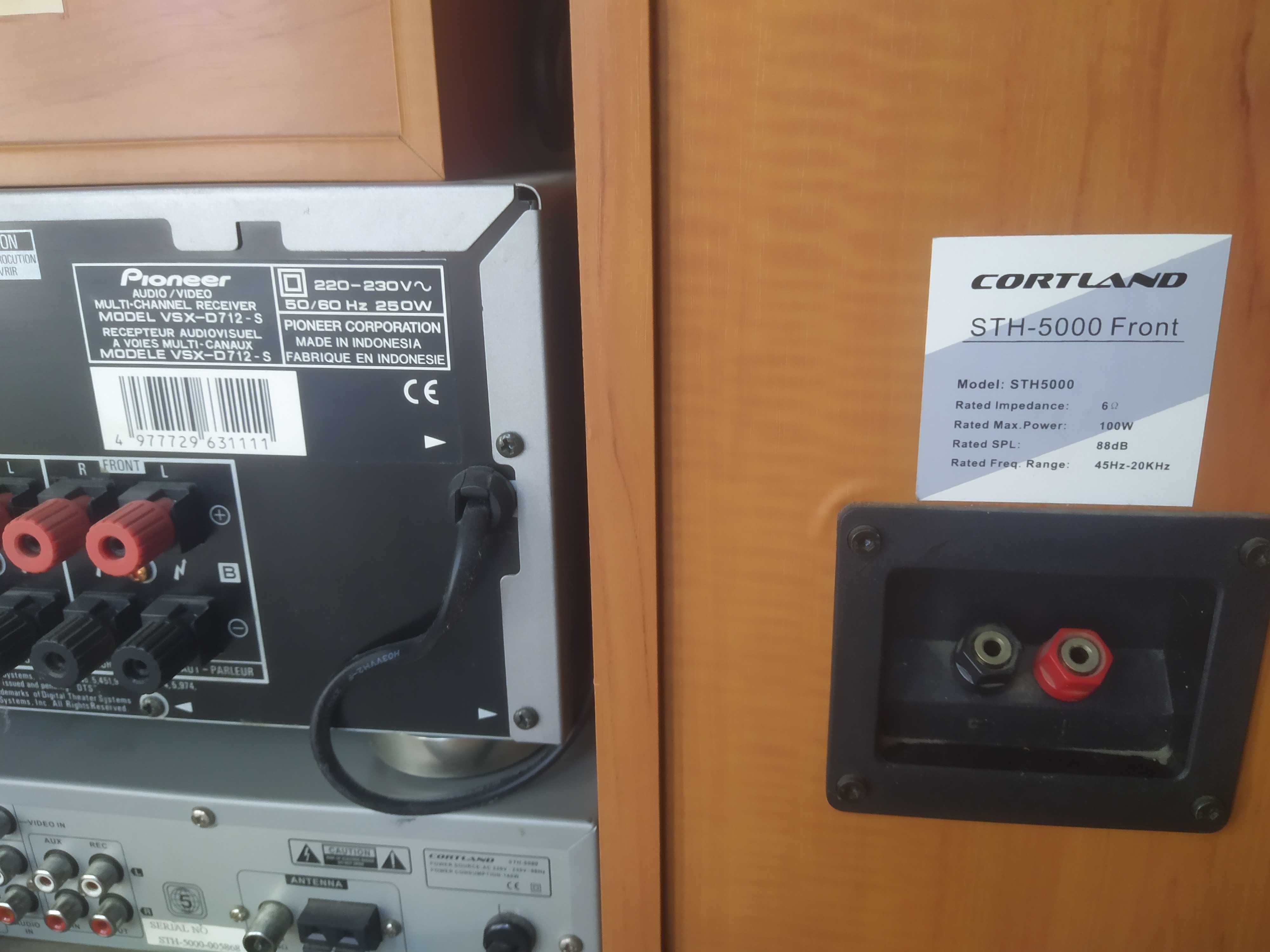 Колонки Cortland 2x100Вт. Підсилювач Pioneer Onkyo Домашній Кінотеатр