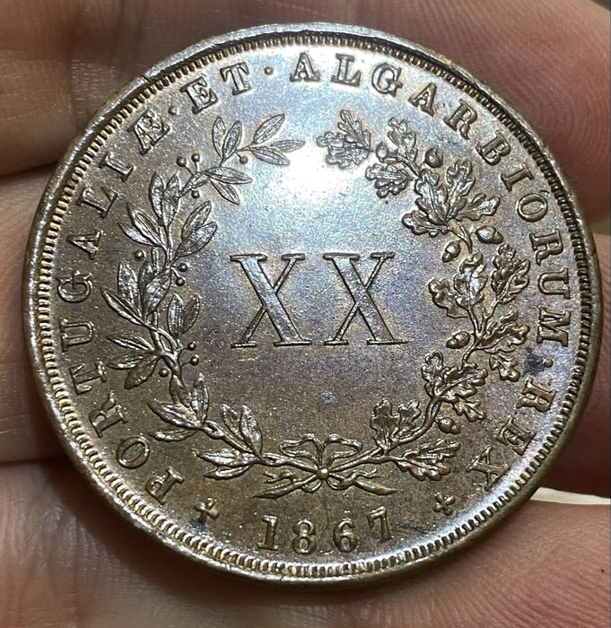 Moeda XX Reis D LUIS 1867