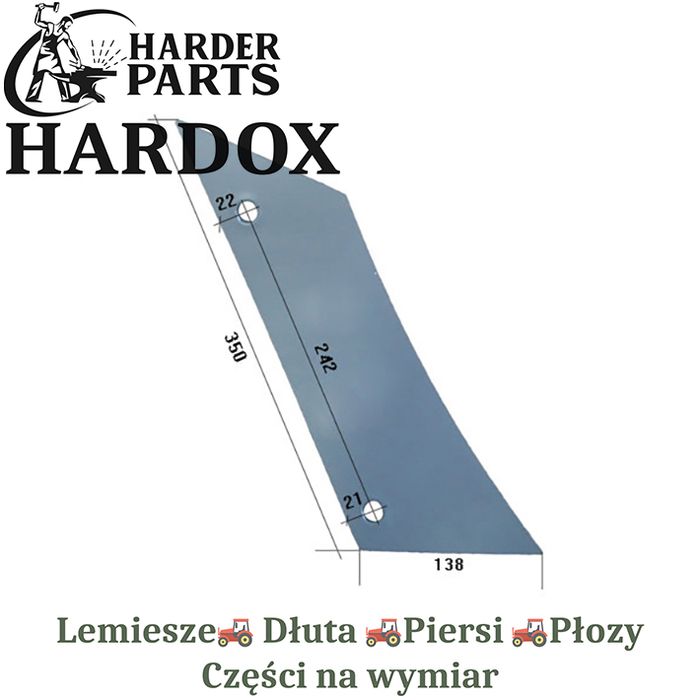 Pierś Gregoire Besson HARDOX 173340 części pługa 2X lepsze niż Borowe