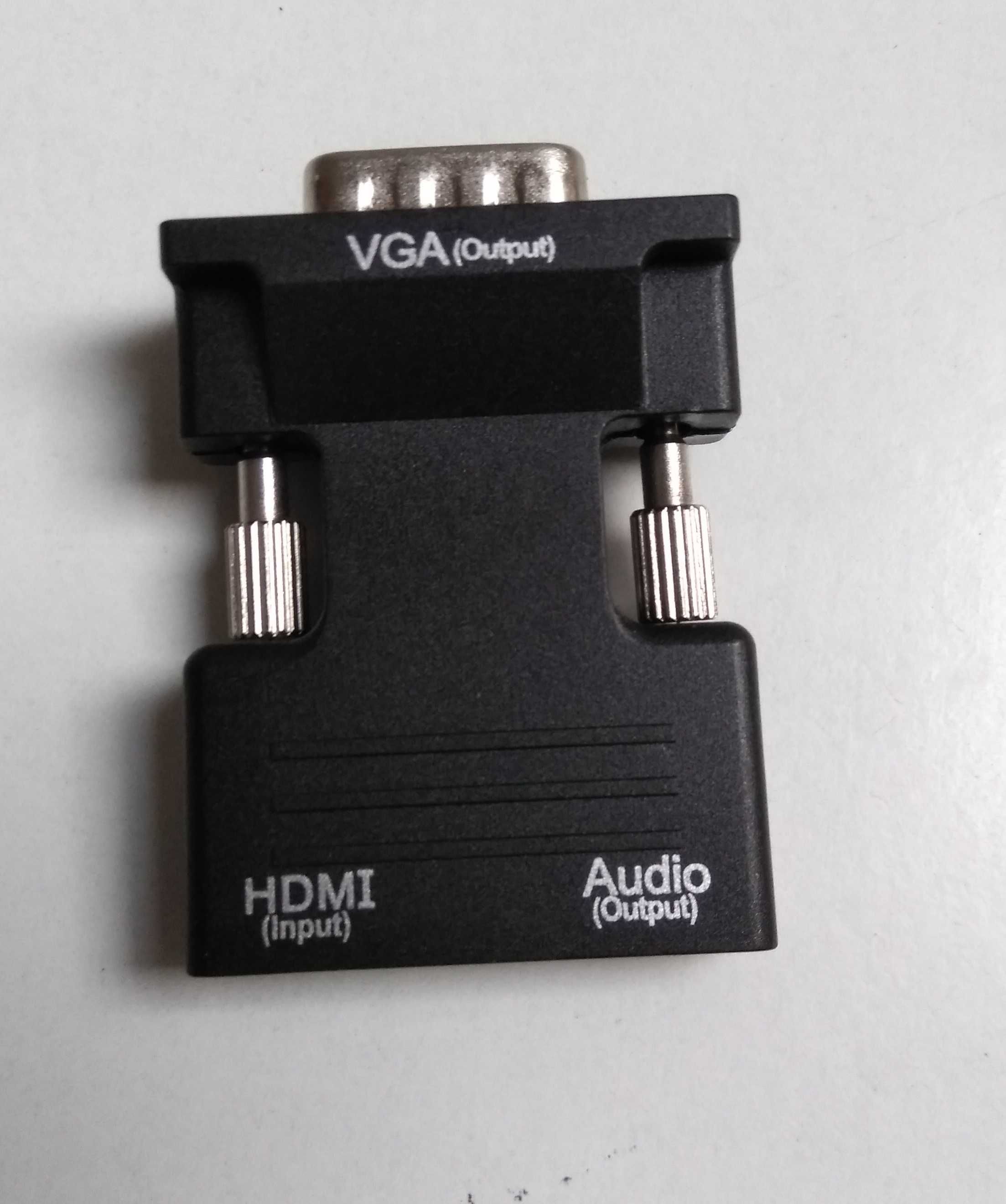 Conversor adaptador HDMI para VGA, cabo video, monitor LCD, Led