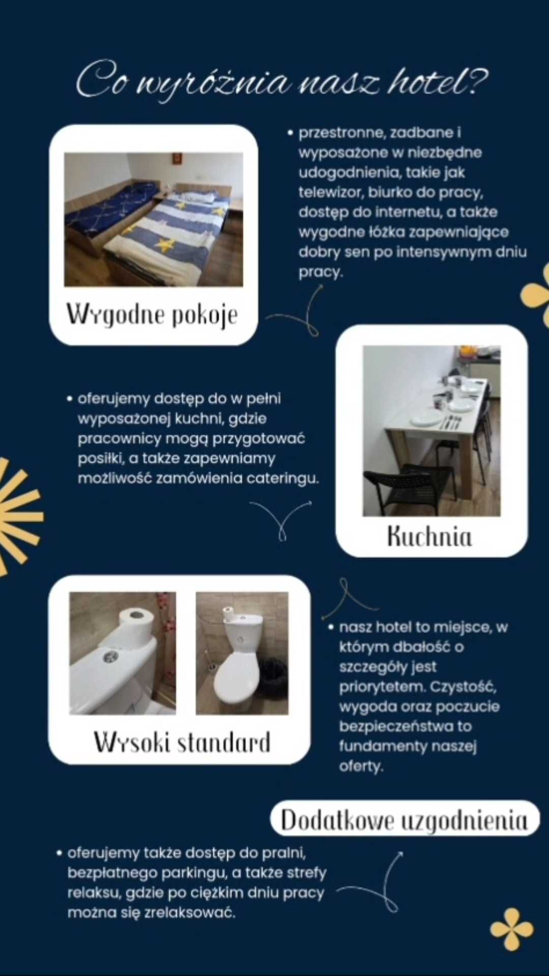 HOTEL PRACOWNICZY MIROSŁAW
Komfort pracy i wypoczynku !
