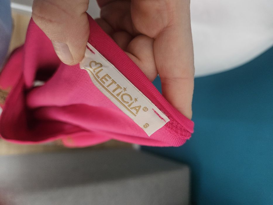 Tunika bluzka róż orzeł cyrkonie l napis hit butik