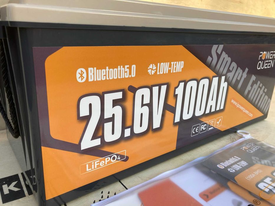 Аккумулятор АКБ Power Queen LiFePO4 24V 25,6V  100Ah 2560 Втч для ИБП