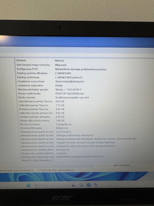 Ultrabook Acer Aspire A515-54G stan idealny 1TB SSD