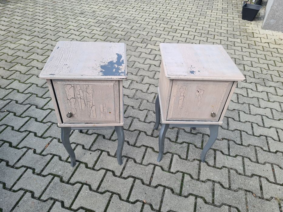 Komplet 2x szafka nocna drewniana DO ODMALOWANIA