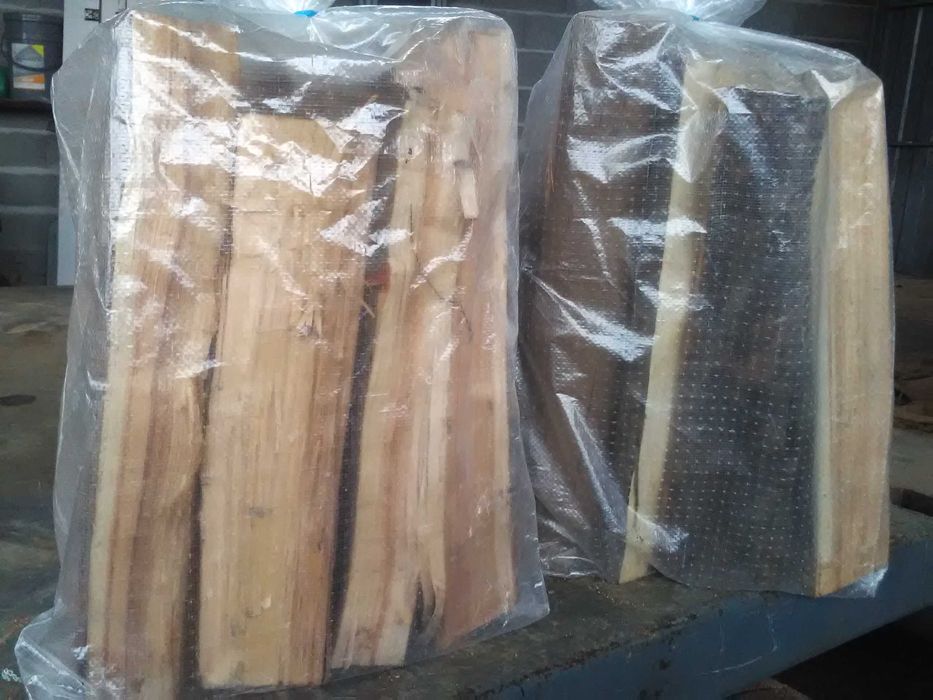 Sacos de lenha, vários tipos