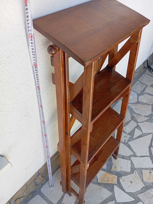 Лестница Библиотечная 115 см и Тумба тонированные стекла телевизионная