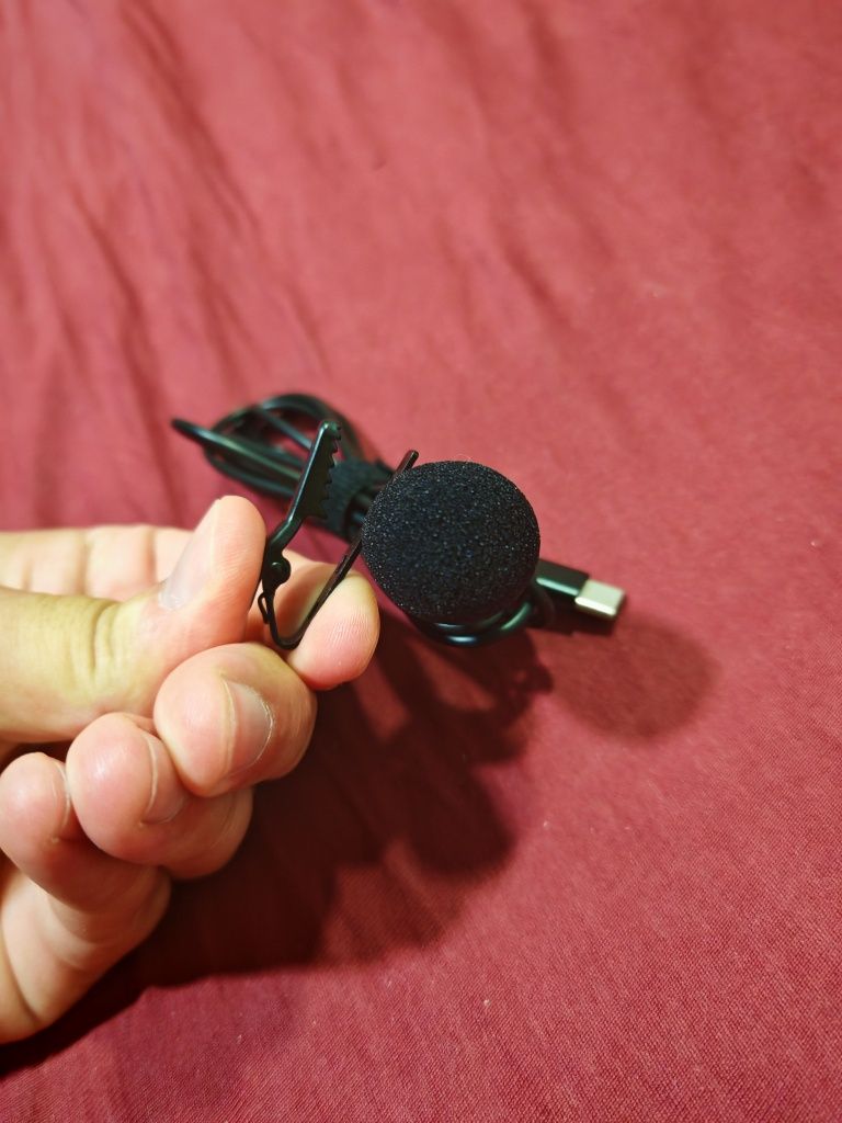 Mikrofon krawatowy przewodowy USB-C 1.5m TG0054