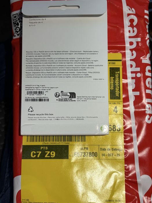 1 AIRTAG - retirado de pack de 4 airtags apple adquiridos a 13/10/2025