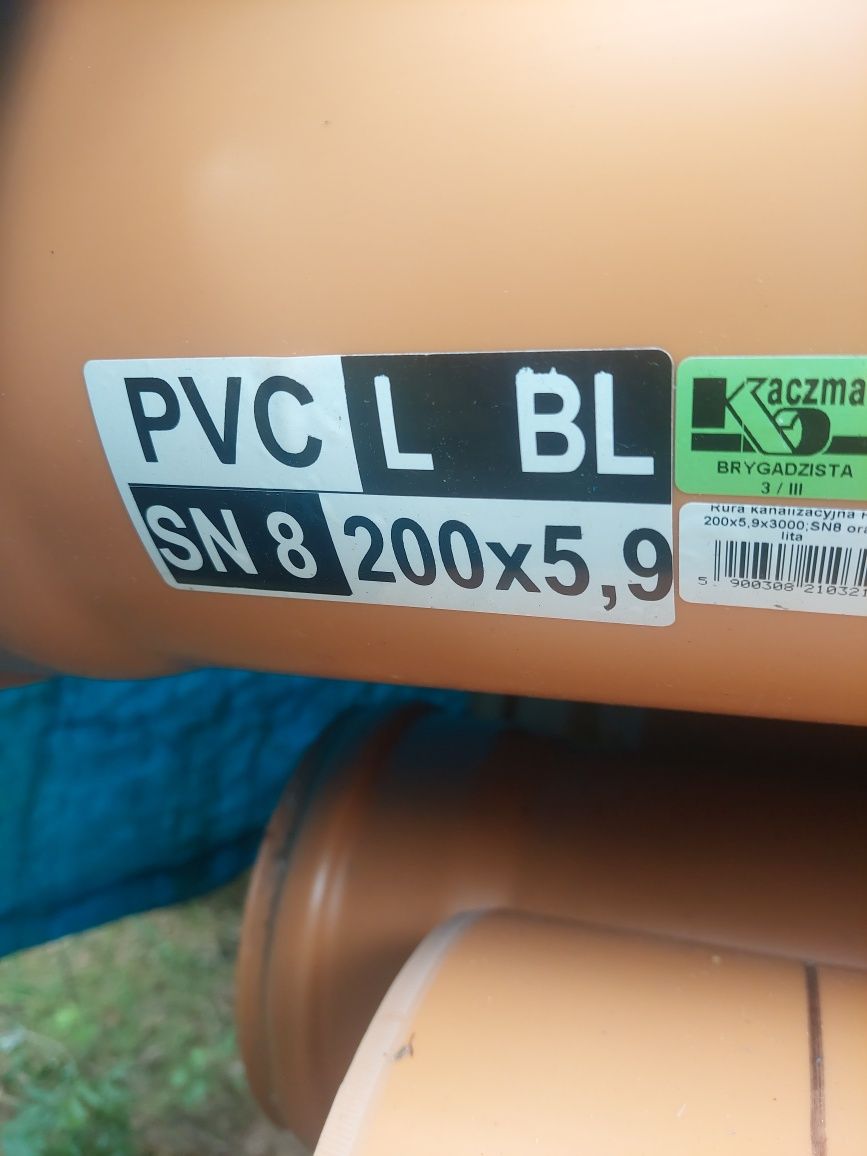 Rury 200 PCV 3 m. SN 8