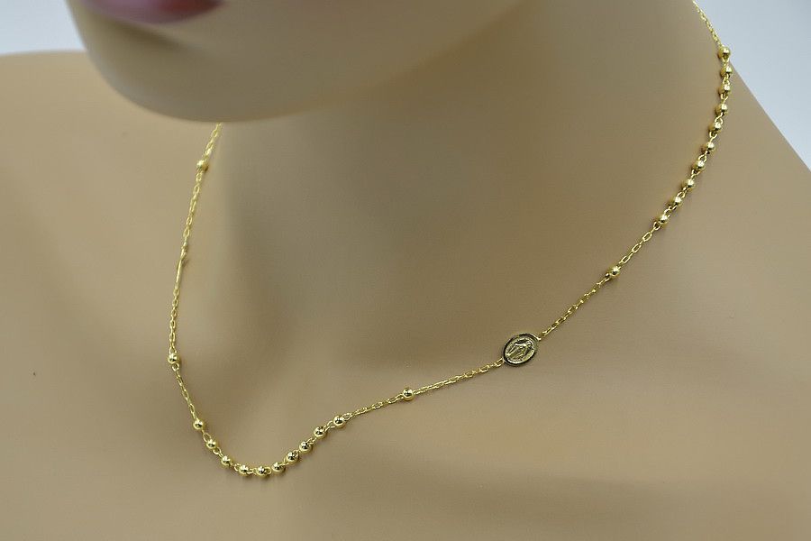 Złoty różaniec 14k 585 z żółtego złota Dolce Gabbana rc002y B