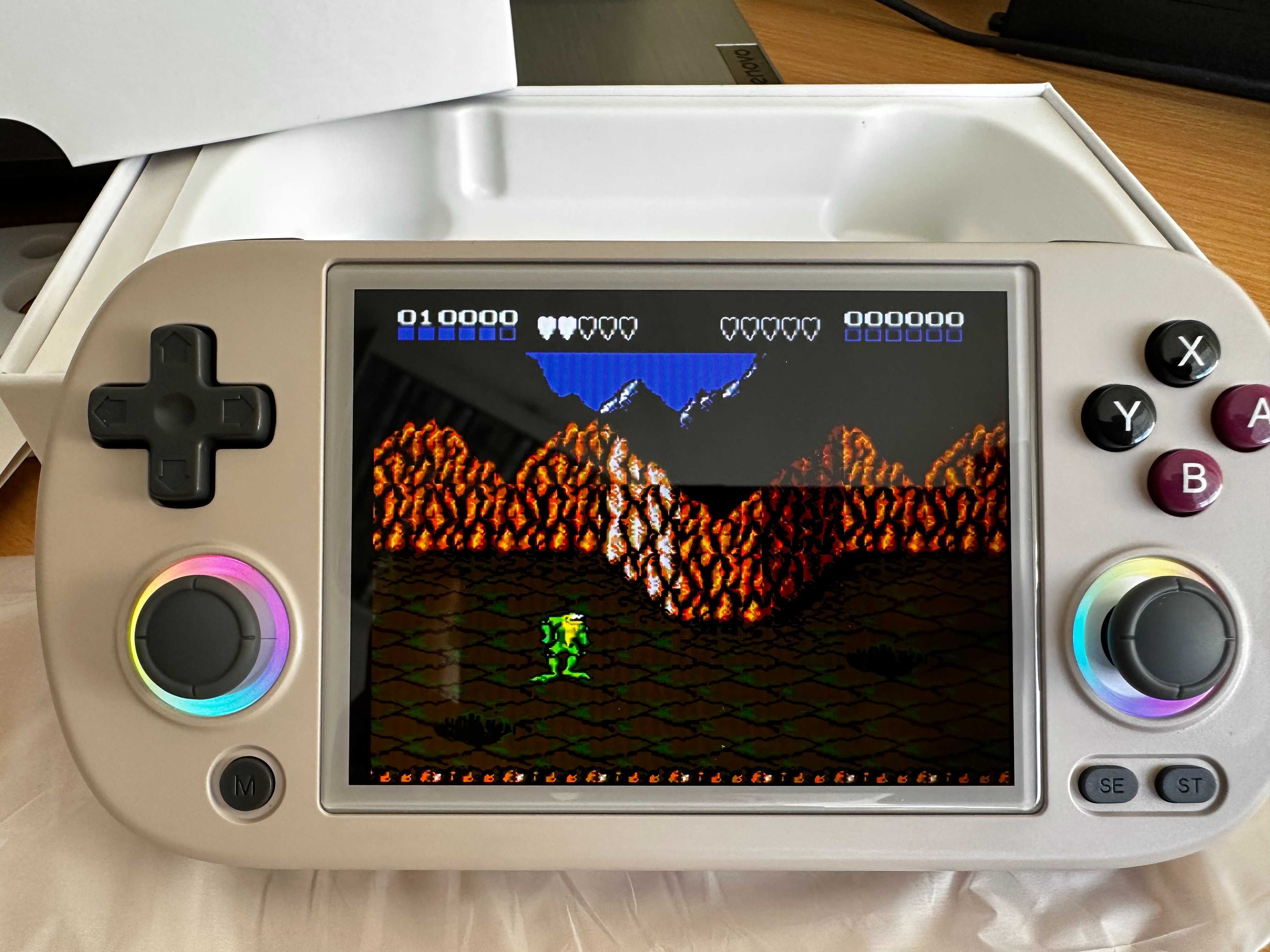 Konsola do gier retro RG40XX H z oświetleniem RGB i ekranem 4,0 cala