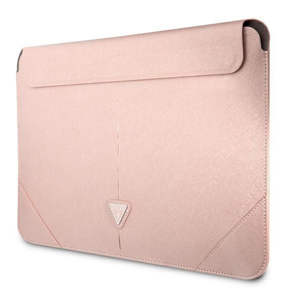 Guess Sleeve Gucs16Psatlp 16" Różowy /Pink Saffiano Triangle Logo