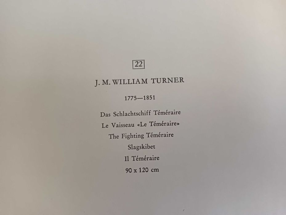 Litografia J.M. William Turner Slagskibet 1965 60x 48 Do oprawy