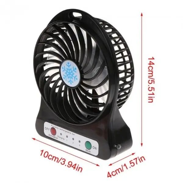 Вентилятор настільний Mini Fan XSFS-01 на аккумуляторі 18650 4376
