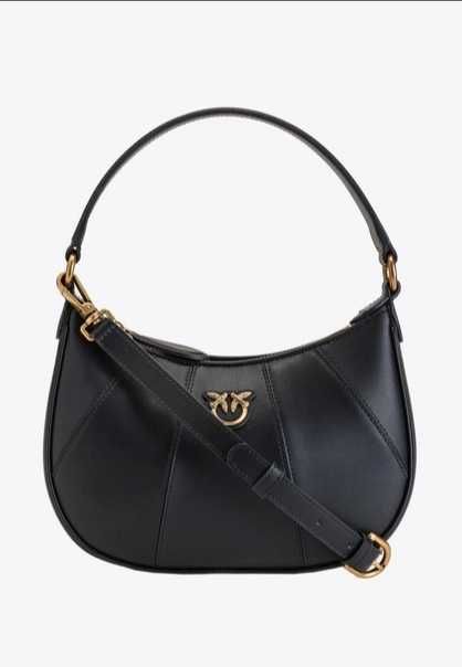 сумка Pinko Mini Love Bag Half Moon Simply black чорна .