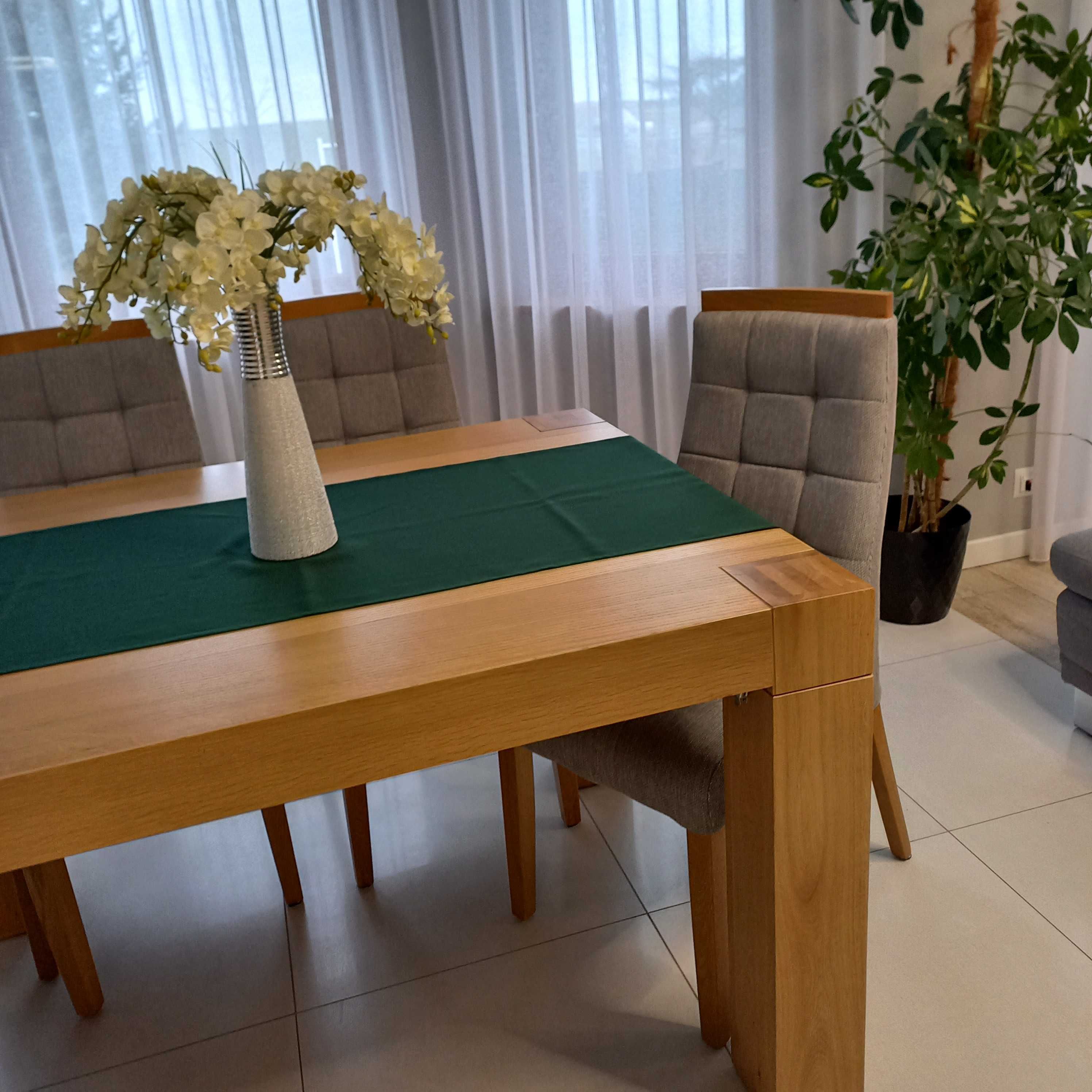 Dębowy loftowy stół na sześć osób cały z drewna loft