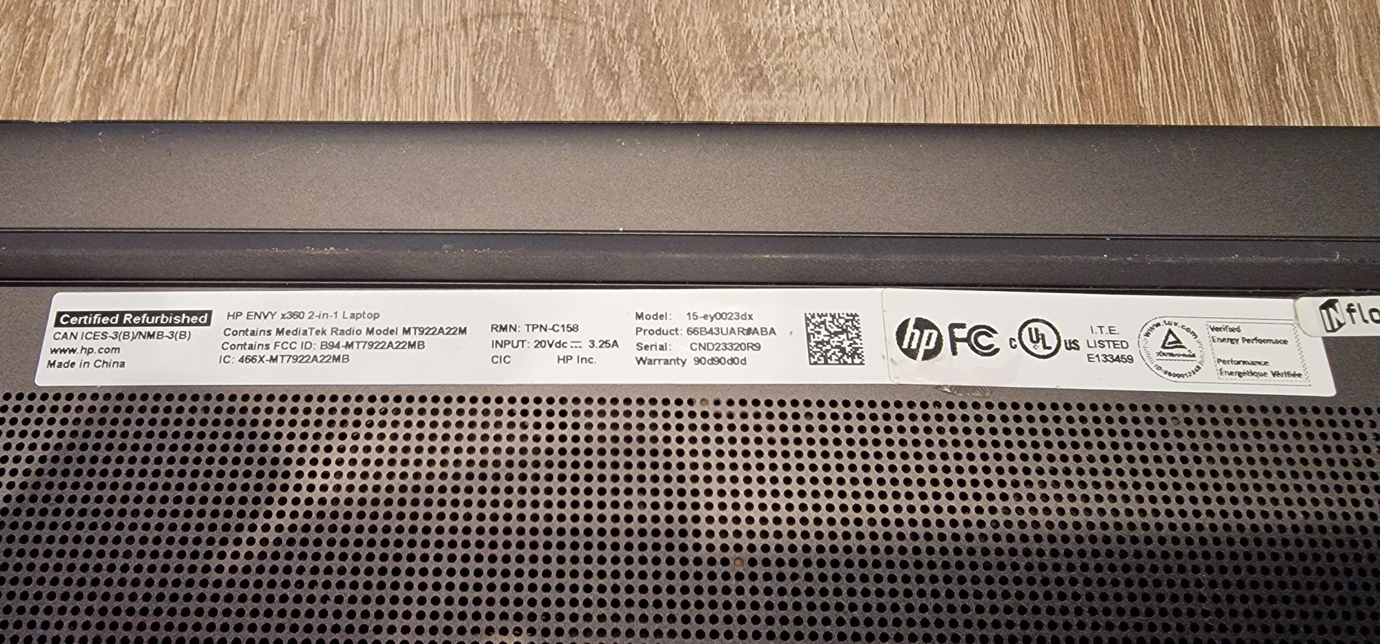 Laptop hp envy 360 uszkodzony