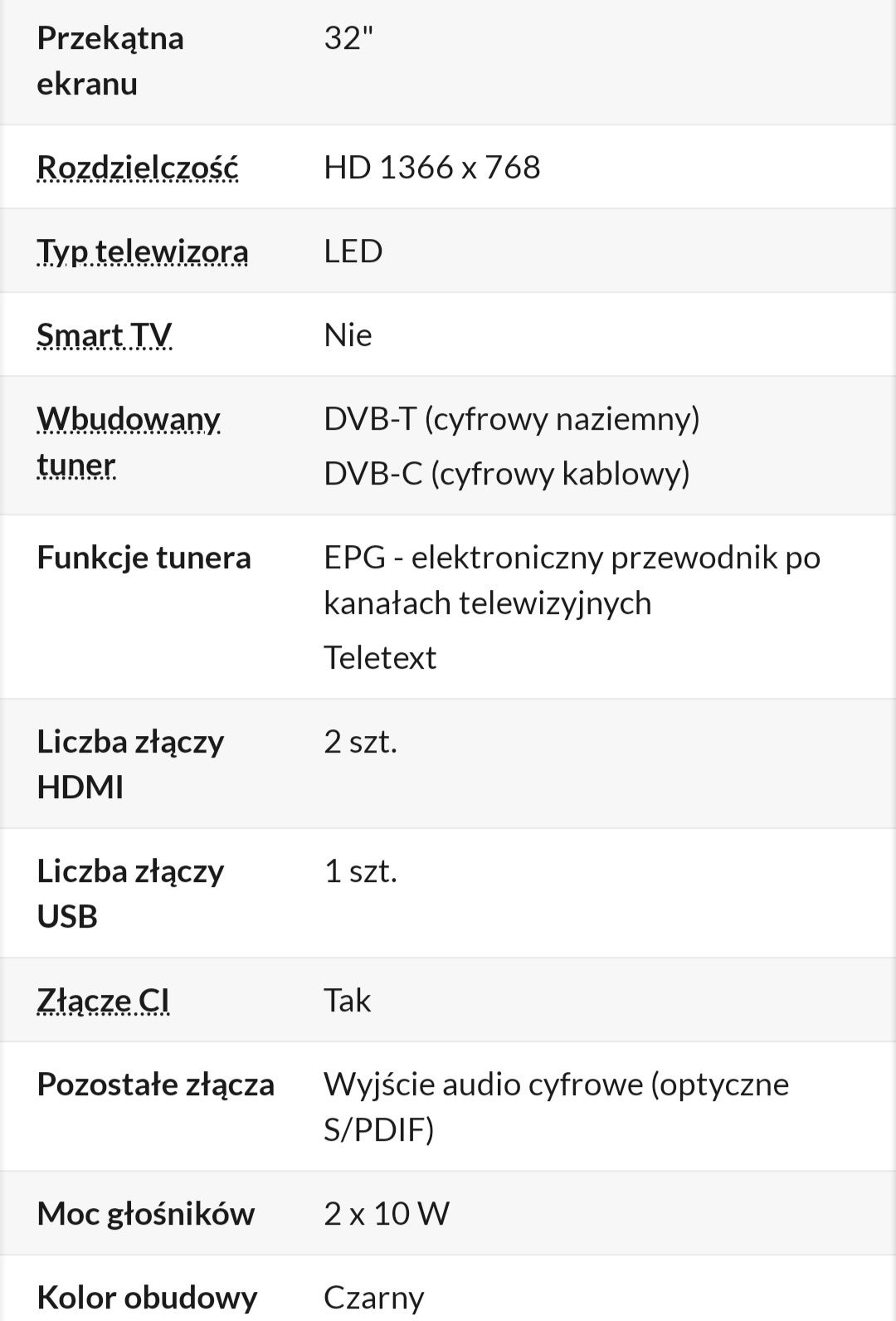 Telewizor Samsung 32' używany