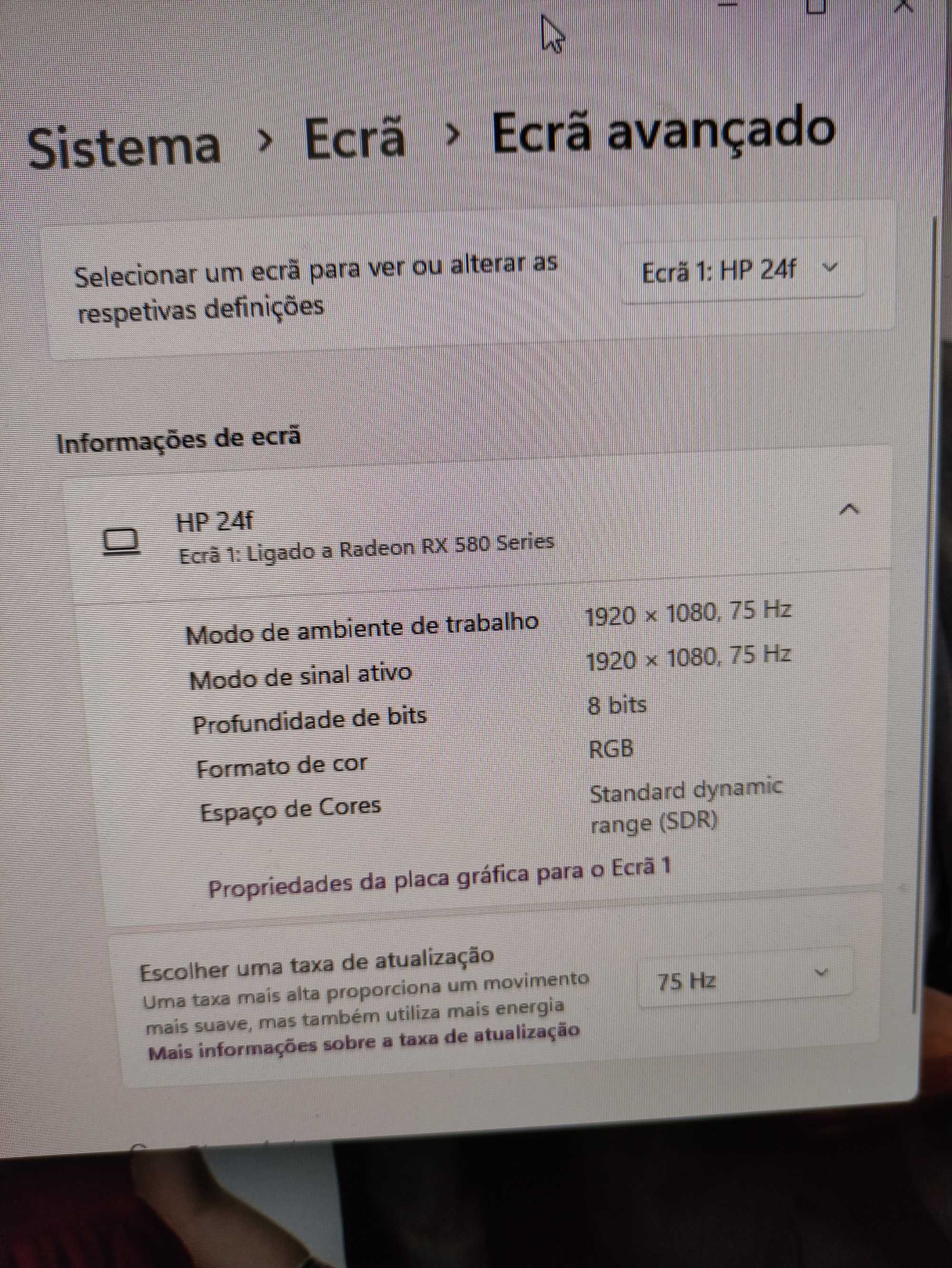 Ecrã PC HP 24f , 75 Hz