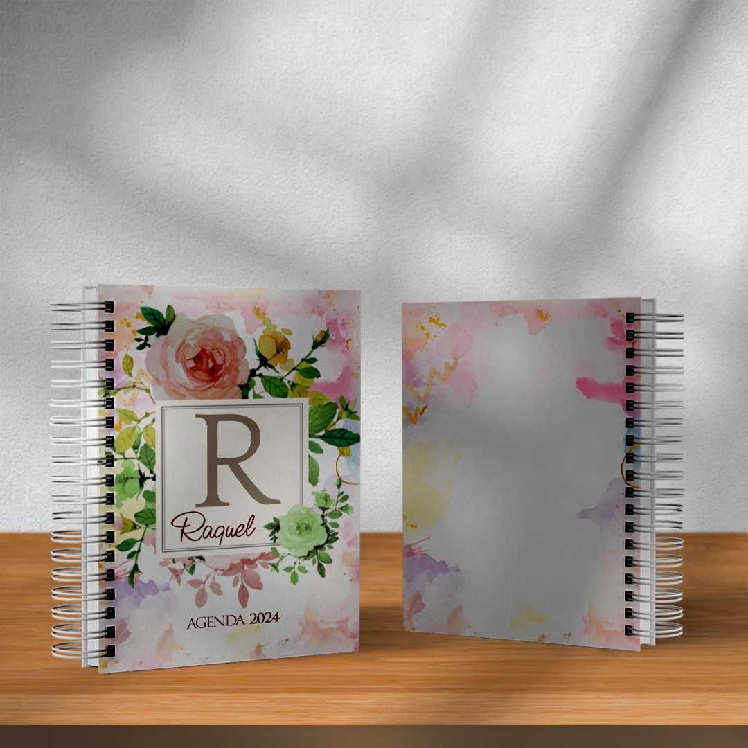 Agenda Floral 2024 Personalizada com Nome