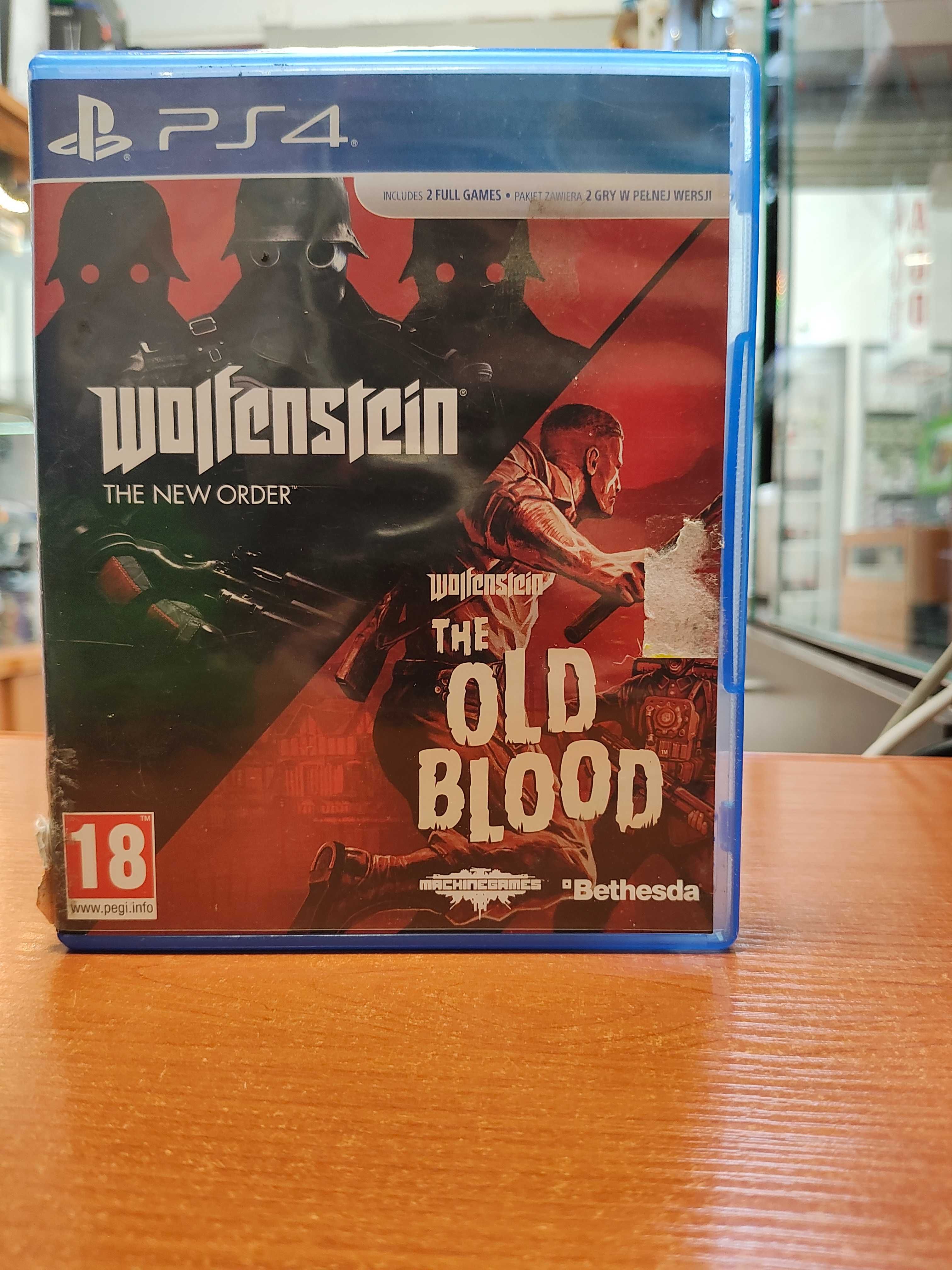 Wolfenstein: The New Order PS4 i OLD BLOOD 2 Gry PL Unikat Sklep HIT