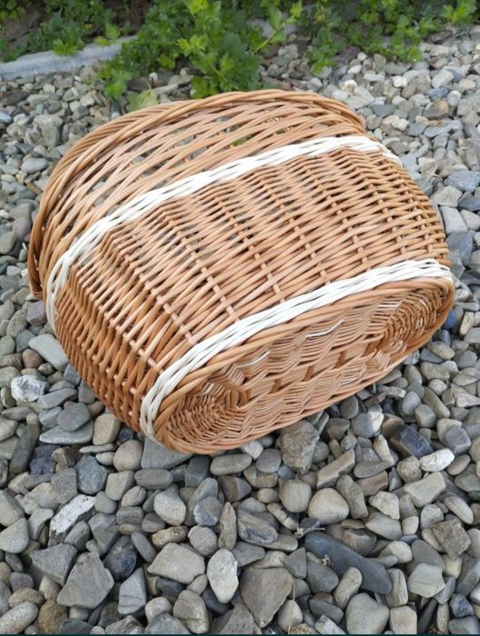 Kosz wiklinowy na zakupy grzyby koszyk prezentowy piknikowy