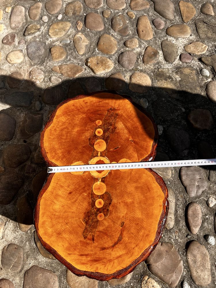Krzesło drewniane podwójne z drewna handmade