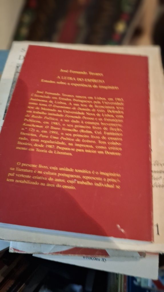 A letra do espírito estudos experiência do imaginário José Fernandes