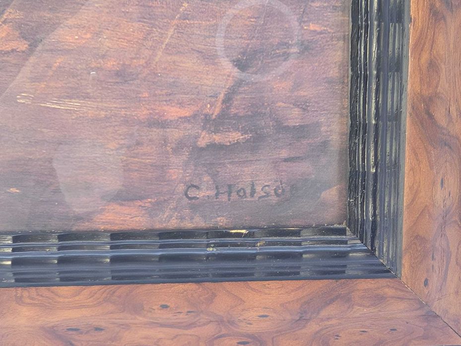 Obraz, nadruk w drewnianej ramie C. Halsde