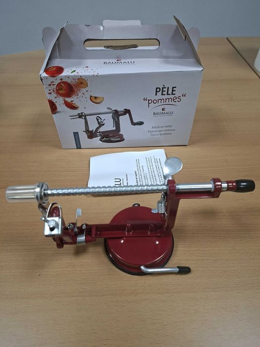 Obieraczka do jabłek Baumalu z przyssawką stabilna obieranie krojenie