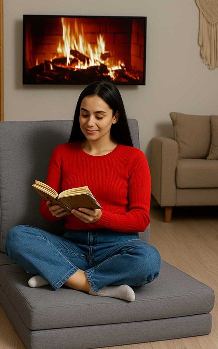 Трансформер матрац на застібці поролоновий складний на розкладушку пуф