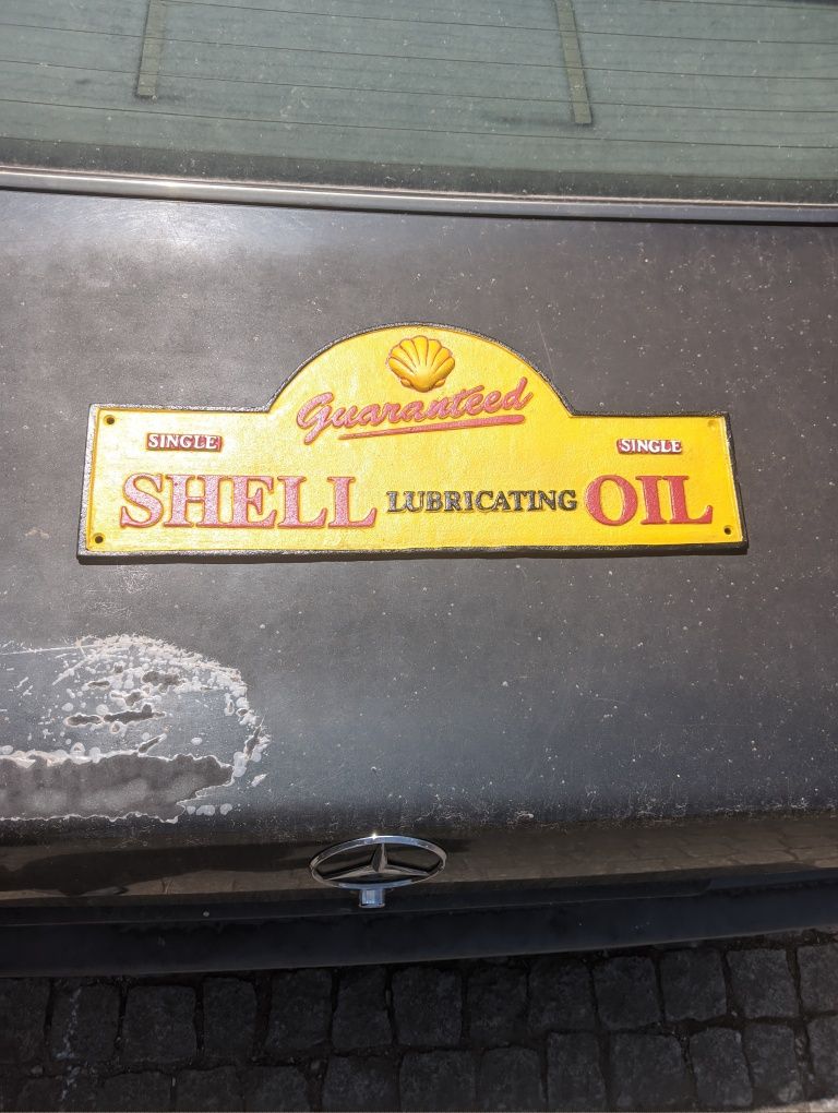 Placa Vintage SHELL – Decoração Retro em  Ferro Fundido 
Placa Vintag