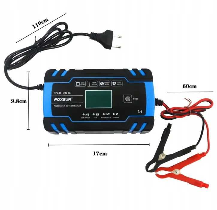 Импульсное зарядное устройство FOXSUR 8A 12/24v .