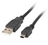 2x Kabel USB - Mini USB 3 metry czarny