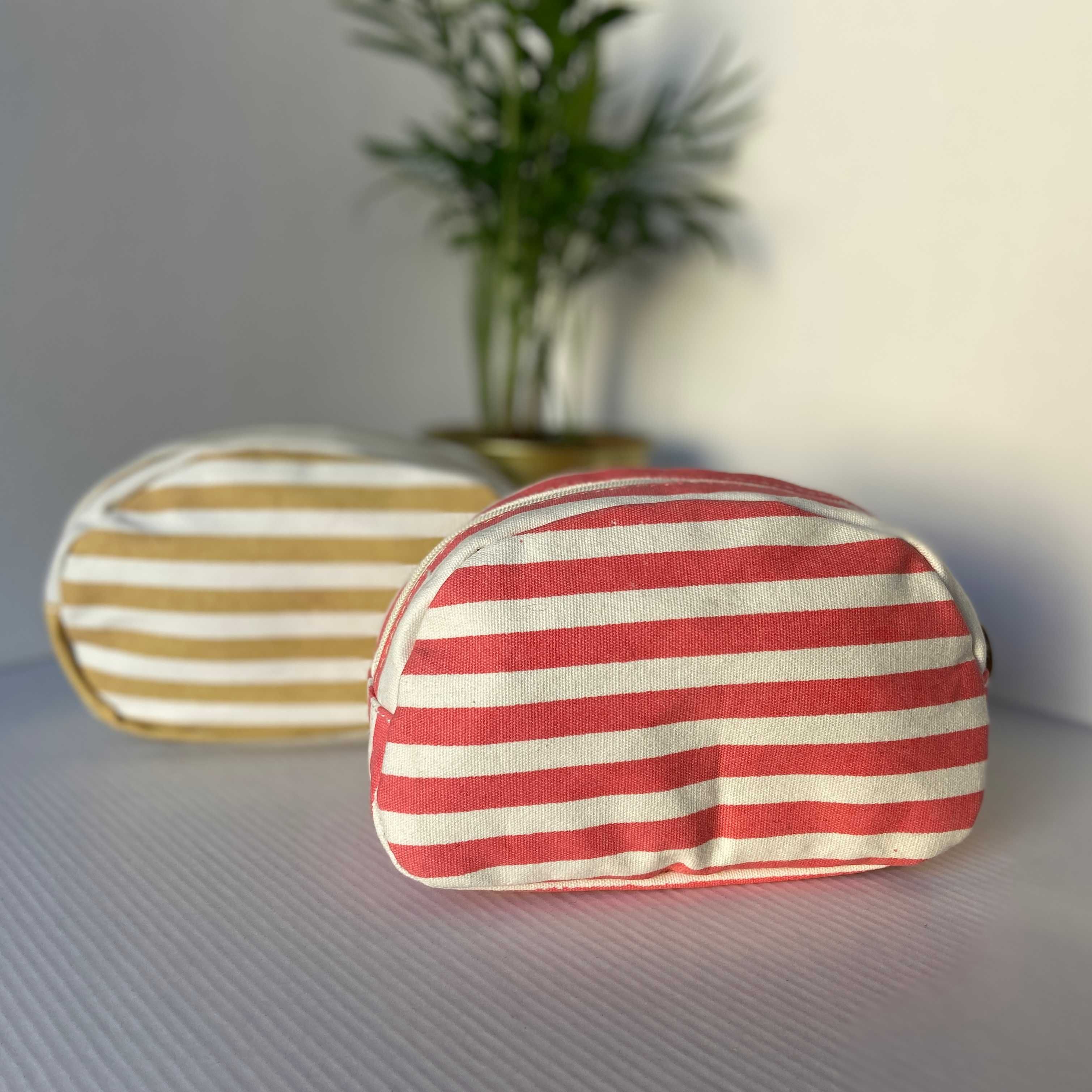 Bolsa nécessaire de algodão coral