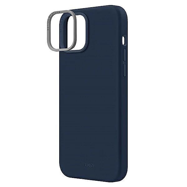 Etui Uniq Lino na iPhone 14 Plus - niebieskie