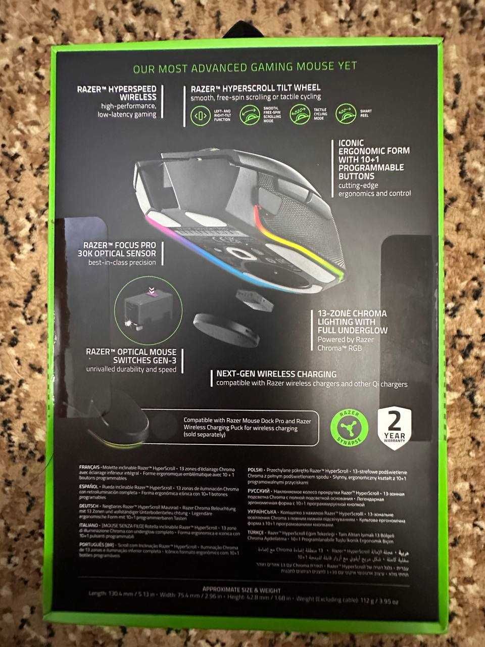 Миша Razer Basilisk V3 Pro Wireless Black (RZ01-04620100-R3G1)