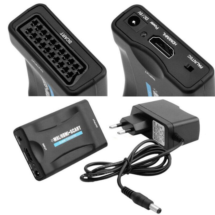 Conversor HDMI para SCART (video e aúdio) (Novo)