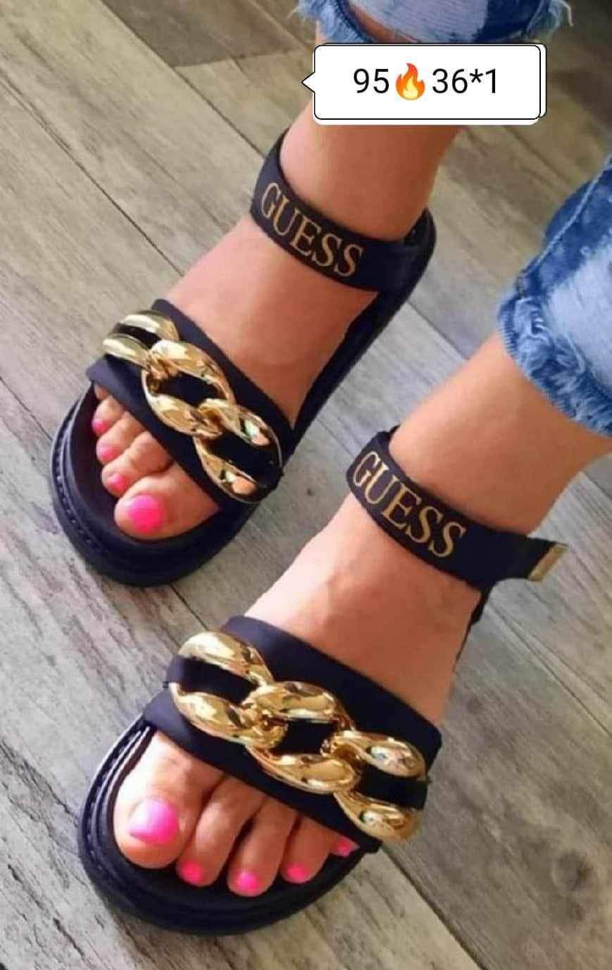 Guess damskie czarne nowe sandały 36
