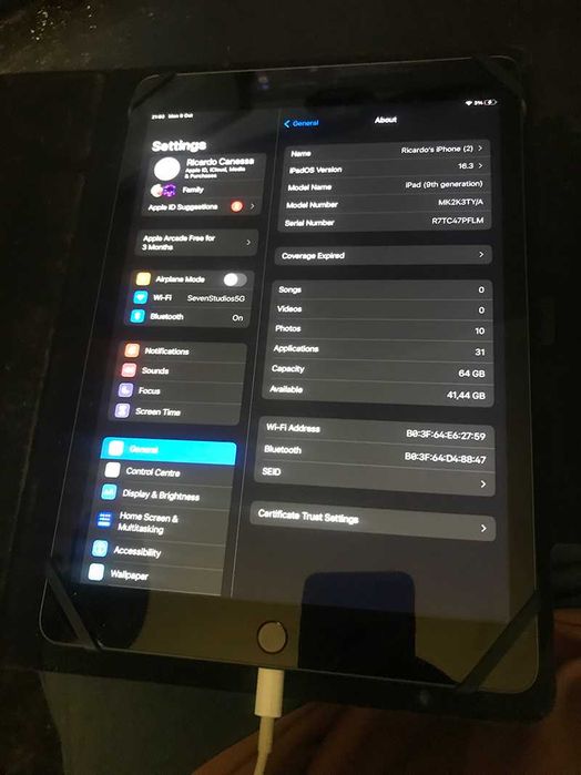 Ipad 9ª Geração como novo