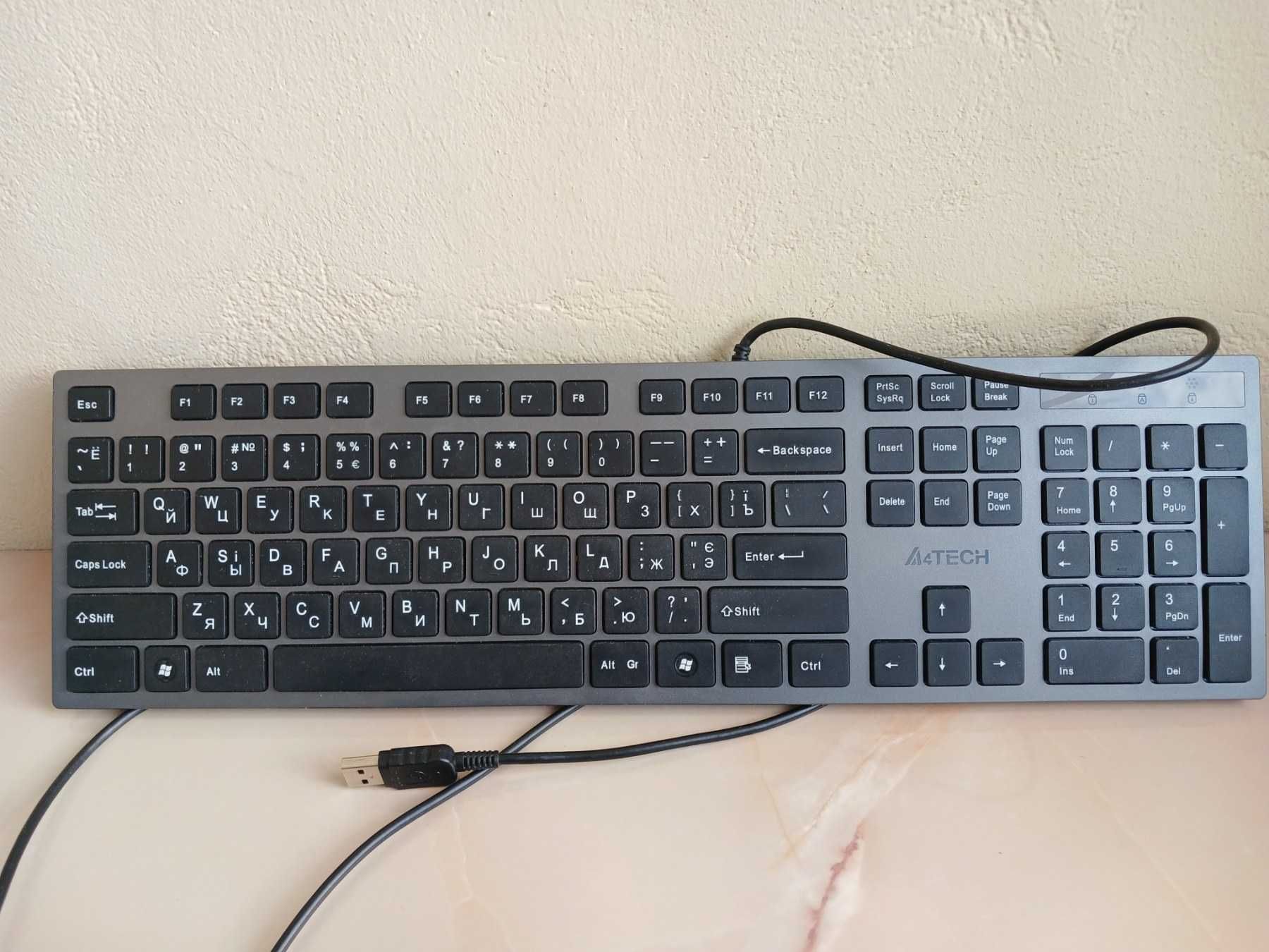 Клавіатура до комп'ютера A4Tech Isolation KV-300H usb Grey/Black
