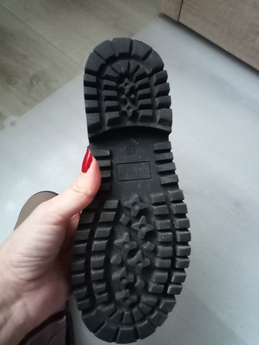 Buty za kostkę kolor ciemny beż