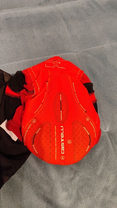 Castelli Sorpasso Rosso Corsa - damskie getry rowerowe na szelkach,