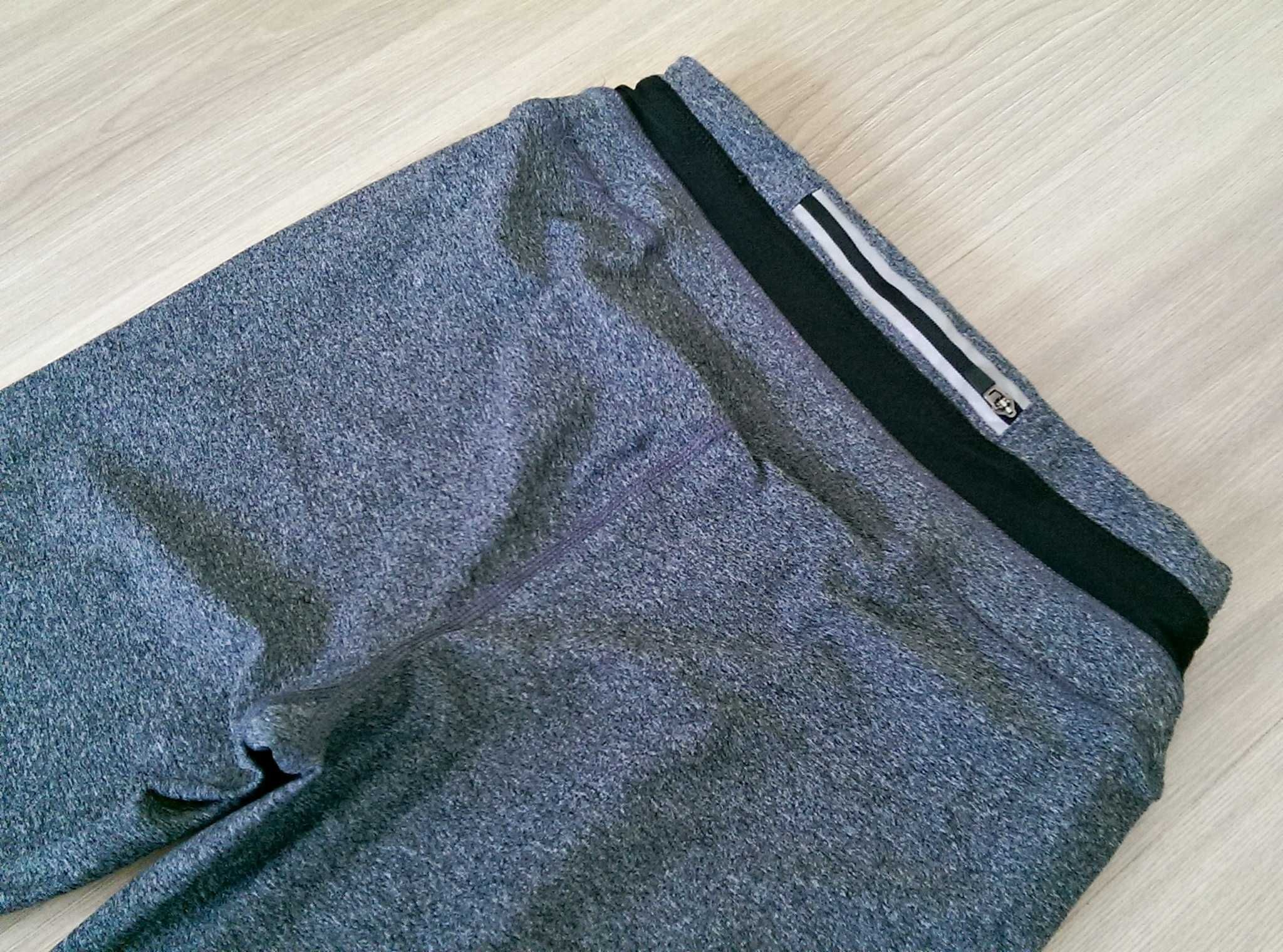 Legginsy getry sportowe do biegania na rower szare popielate S