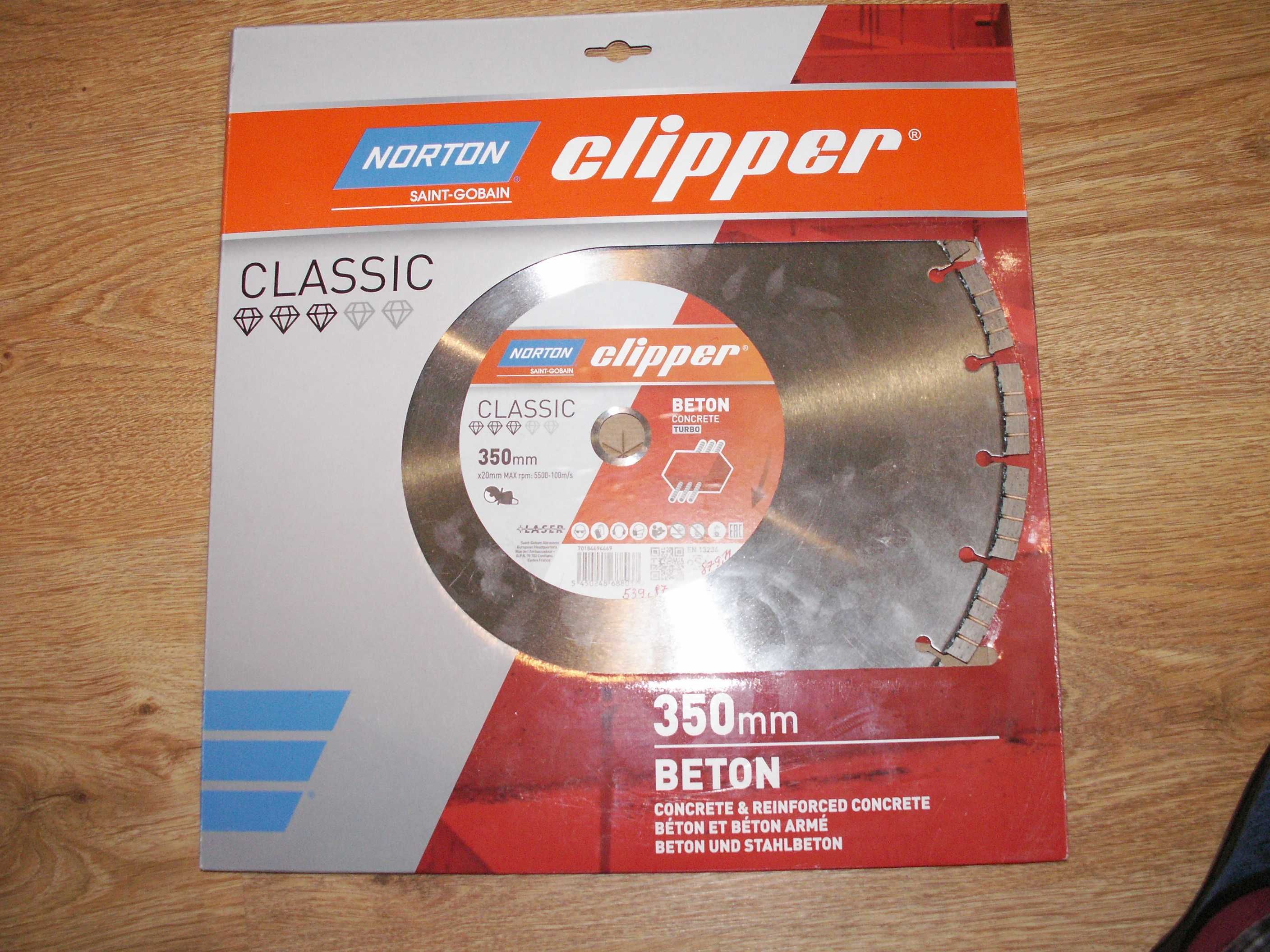 NORTON - CLIPPER - Classic Turbo Laser Tarcza diamentowa 350 x 20 mm