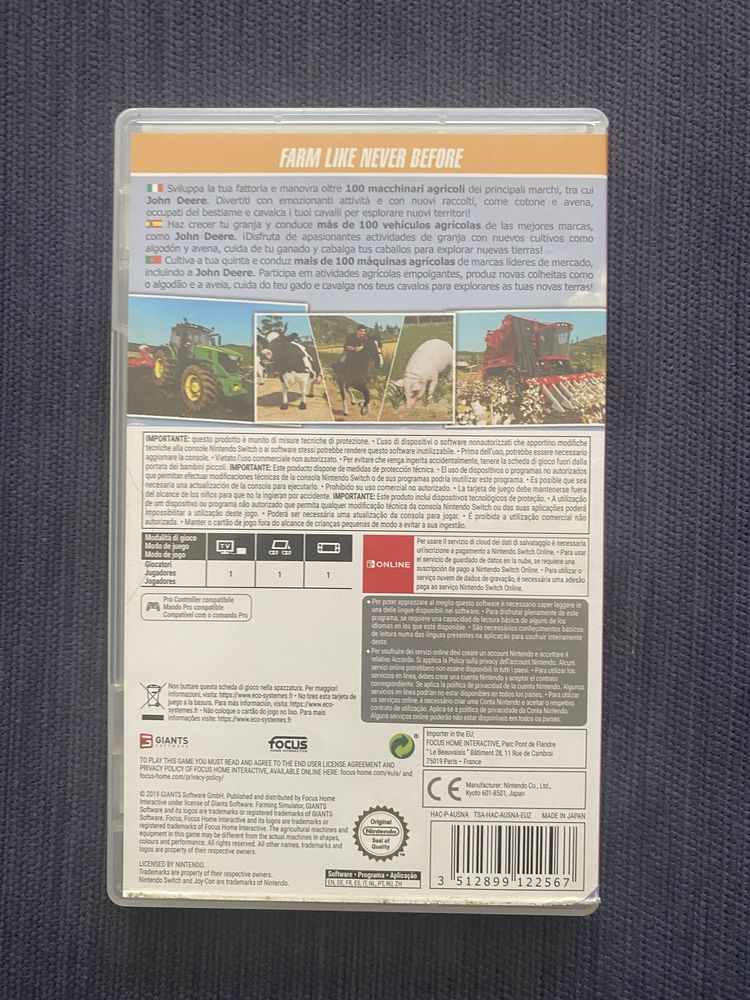 Jogo Farming Simulator 20 Nintendo Switch Usado