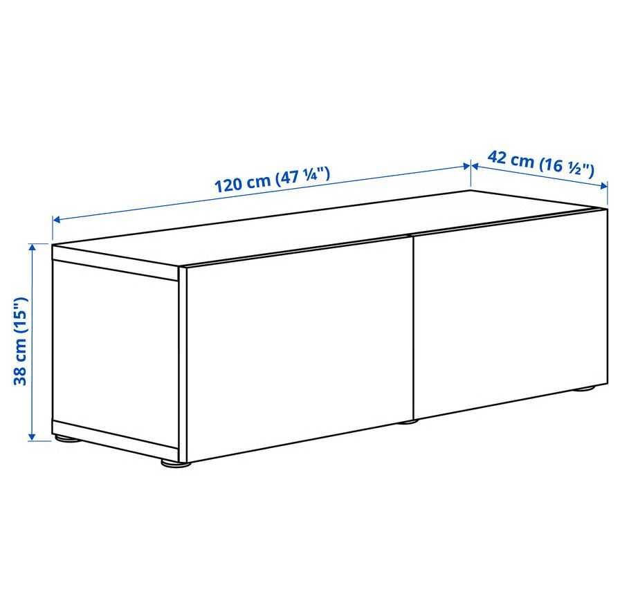 Szafka pod TV IKEA BESTÅ + szklana nakładka  biały połysk