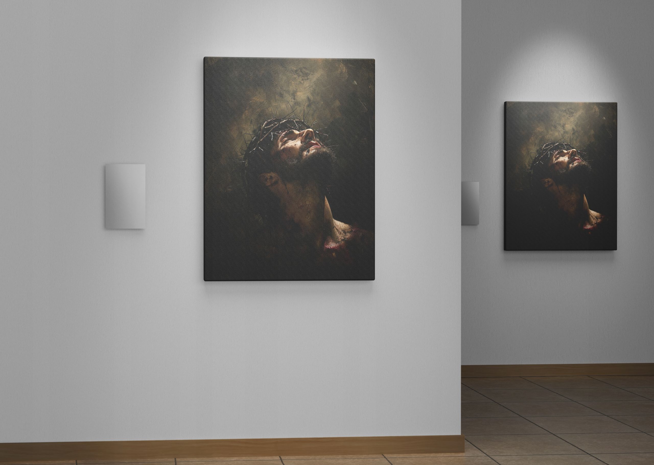 Obraz na płótnie Jezus Chrystus w koronie cierniowej 90x120