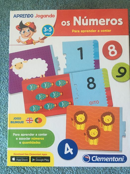 Jogo aprendizagem Os números idade 3-5 anos Bilingue (PT-ENG) como nov